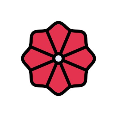 doğa vektörü düz renk simgesi