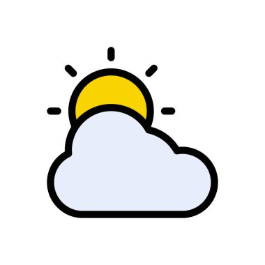 iklim vektörü düz renk simgesi