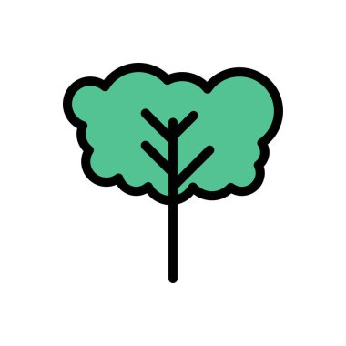 doğa vektörü düz renk simgesi