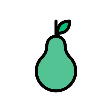 meyve vektörü düz renk simgesi