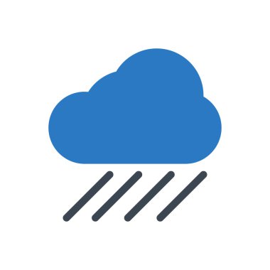 yağmur vektörü renk simgesi