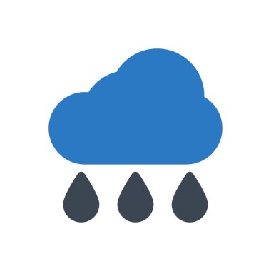 bulut vektörü renk simgesi