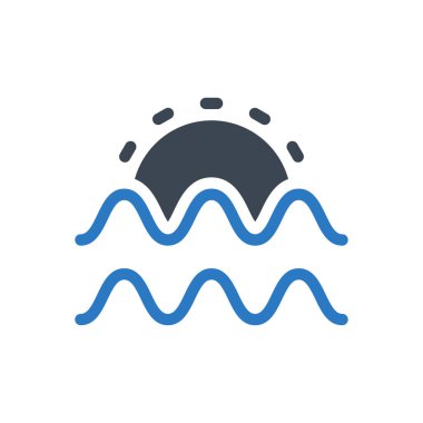 gün batımı vektör renk simgesi