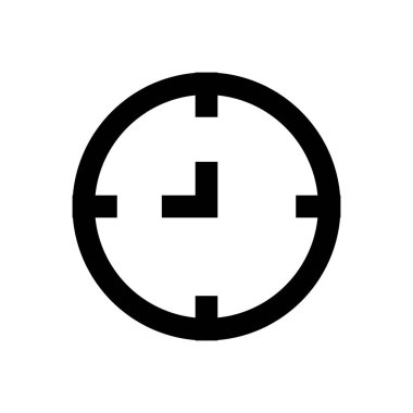 saat vektörü ince çizgi simgesi