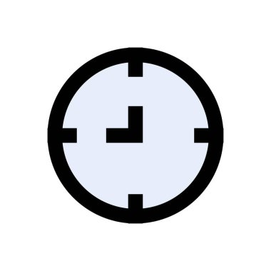 saat vektörü düz renk simgesi