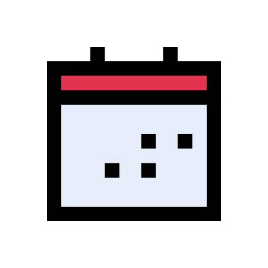 tarih vektörü düz renk simgesi