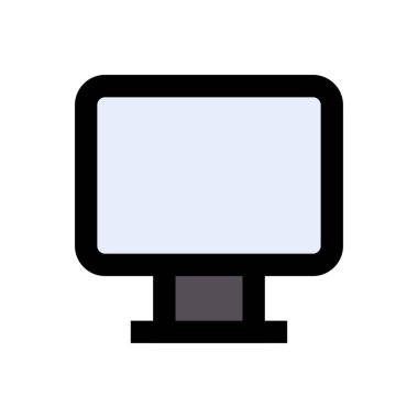 ekran vektörü düz renk simgesi