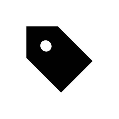 etiket vektör düz simgesi