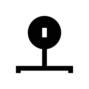 metre vektör glyph düz simgesi