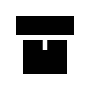 parsel vektör glyph düz simgesi