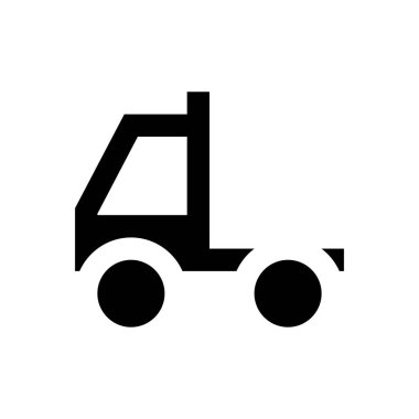 nakliye vektörü glyph düz simgesi