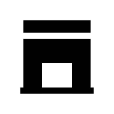 dükkan vektörü simgesi düz simgesi