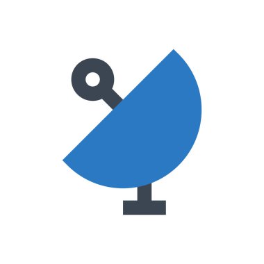 uydu vektör renk simgesi