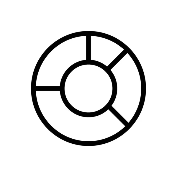 Diagramm Vektor Thin Line Symbol — Stockvektor