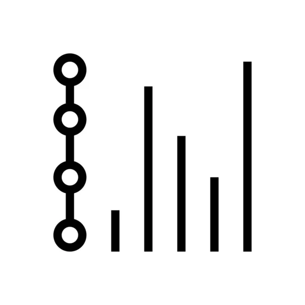 Ikona Wektora Wykresu Cienka Linia — Wektor stockowy
