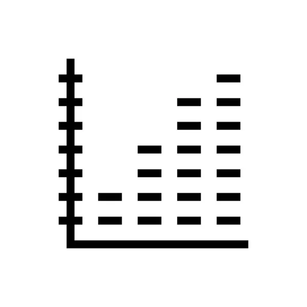 Grafico Vettoriale Linea Sottile Icona — Vettoriale Stock