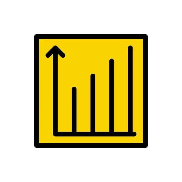 グラフベクトルフラットカラーアイコン — ストックベクタ
