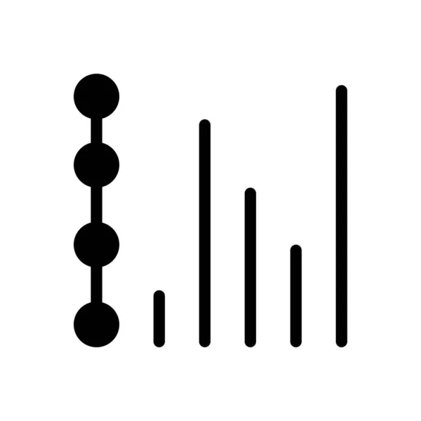 Graphen Vektor Glyphen Flaches Symbol — Stockvektor
