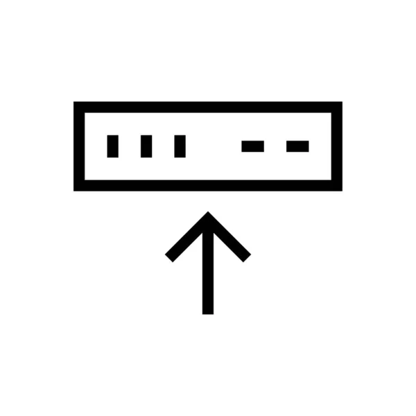 Server Vektor Thin Line Symbol — Stockvektor