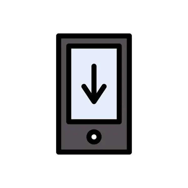 Icône Couleur Plate Vecteur Mobile — Image vectorielle