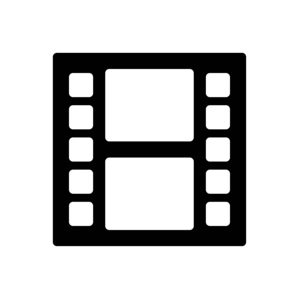 Filmstrip Vector Glyph Flat Icon — Stock Vector