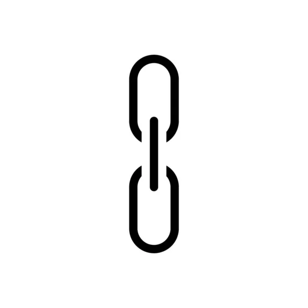 Chain Vector Glyph Flat Icon — Stock Vector