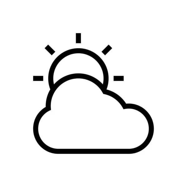 Icono Línea Delgada Vector Climático — Archivo Imágenes Vectoriales