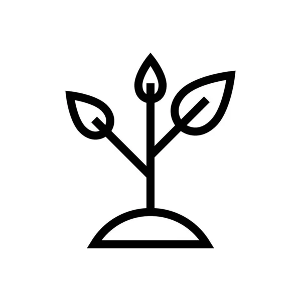 Natur Vektor Dünne Linie Symbol — Stockvektor