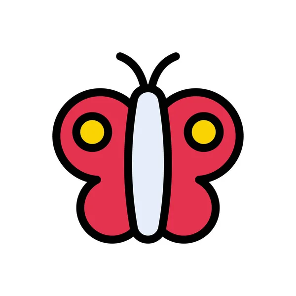 Insektenvektor Flache Farbe Symbol — Stockvektor