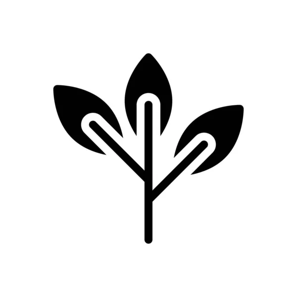 Nature Glyphe Icône Plate — Image vectorielle