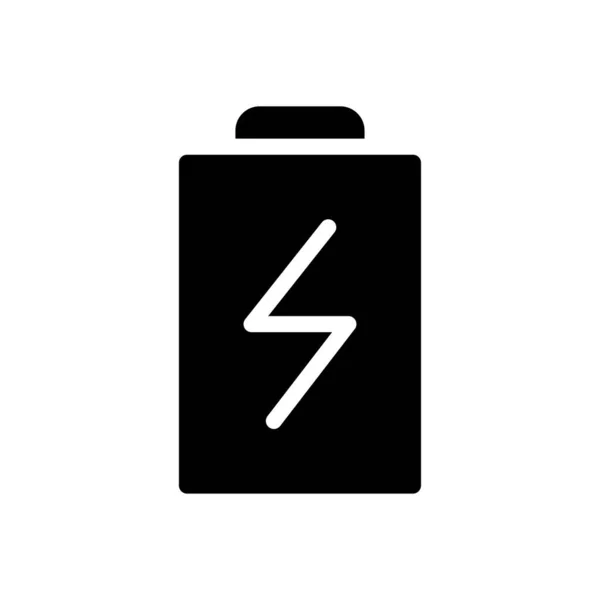 Power Glyph Flache Ikone — Stockvektor