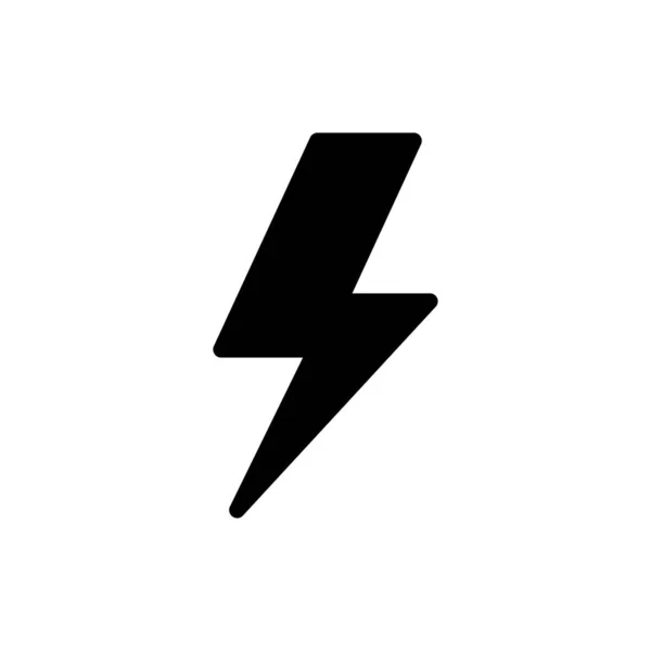 Power Glyph Lapos Ikon — Stock Vector