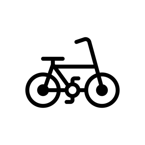 Fiets Glyph Platte Pictogram — Stockvector