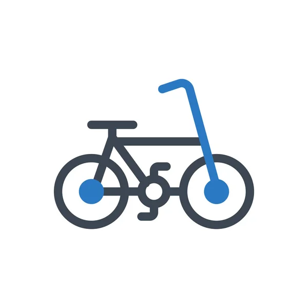 Vélo Vecteur Glyphe Couleur Icône — Image vectorielle