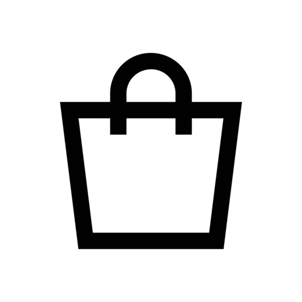 ショッピングベクターの細い線アイコン — ストックベクタ