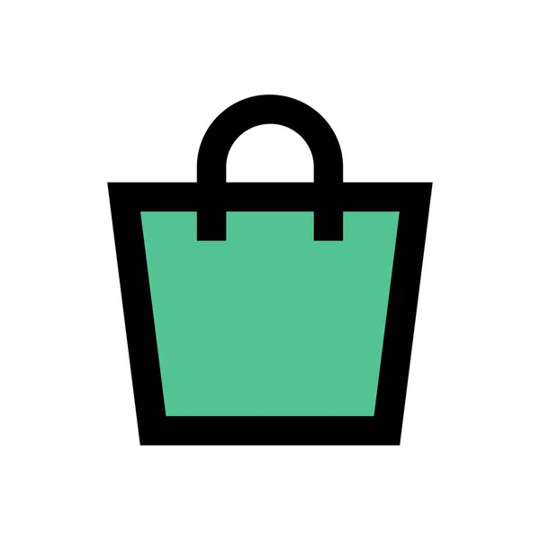 Vector Compras Icono Color Plano — Vector de stock