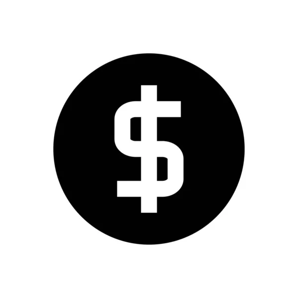 Dollar Vector Hiëroglief Plat Pictogram — Stockvector