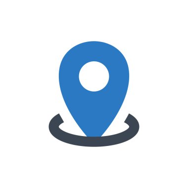 GPS vektör renk simgesi