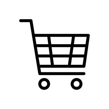 Alışveriş vektörü ince çizgi simgesi