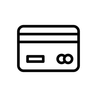 kart vektörü ince çizgi simgesi