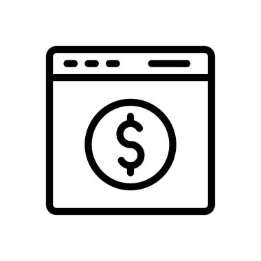 çevrimiçi vektör ince çizgi simgesi