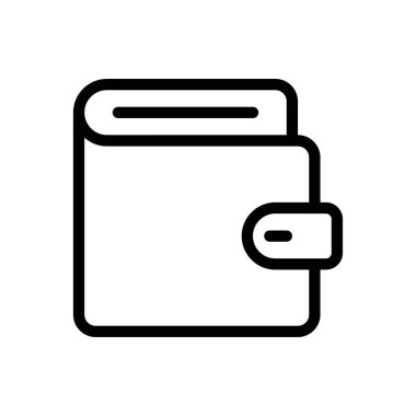 cüzdan vektör ince çizgi simgesi