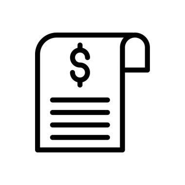 Bill vektör ince çizgi simgesi