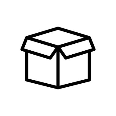 kutu vektörü ince çizgi simgesi