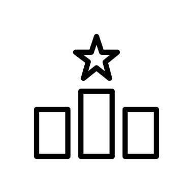 yıldız vektörü ince çizgi simgesi