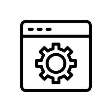 Web sayfası ince çizgi simgesi