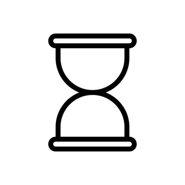 Kum camı vektör ince çizgi simgesi