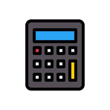 muhasebe vektörü düz renk simgesi