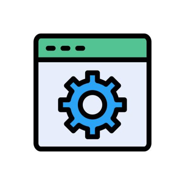 Web sayfası düz renk simgesi