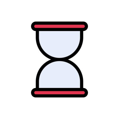 kum cam vektörü düz renk simgesi